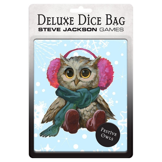 DELUXE DICE BAG: FESTIVE OWLS
