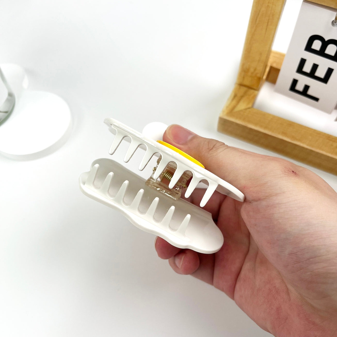 FRIED EGG  HAIR CLAW CLIP