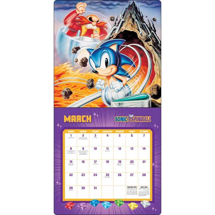 SONIC THE HEDGEHOG 35TH ANNIVERSARY WALL CALENDAR 2026