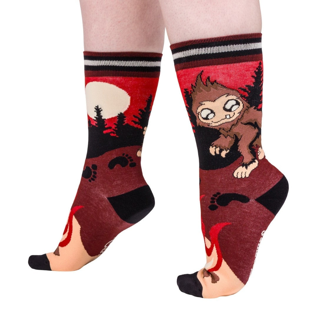 CUTE BIGFOOT CREW SOCKS BY FOOTCLOTHES