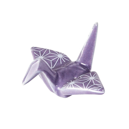ASANOHA PURPLE ORIGAMI CRANE PORCELAIN CHOPSTICK