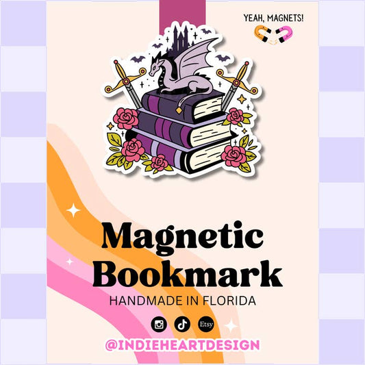 FANTASY READER DRAGON MAGNETIC BOOKMARK