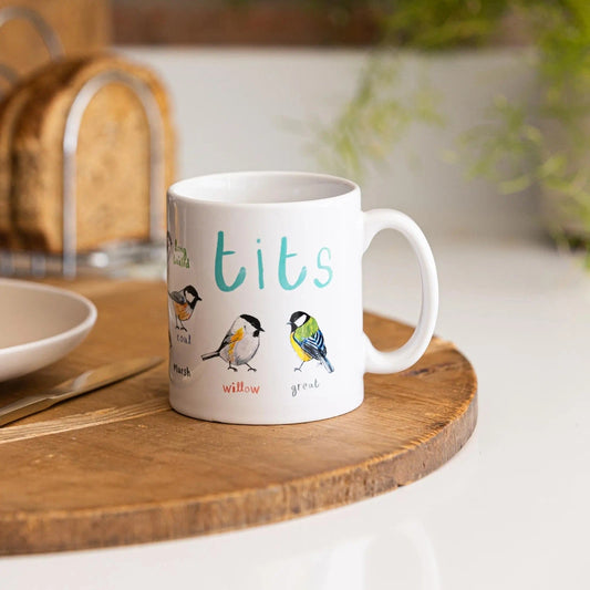 TITS PUNNY BIRD MUG
