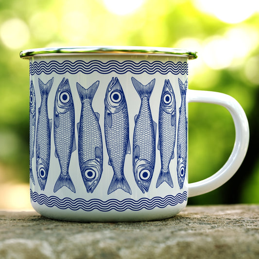 FISHERMANCORE ENAMEL SARDINE MUG