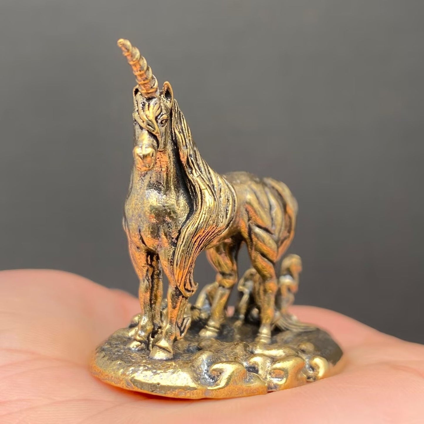 MINIATURE BRASS UNICORN