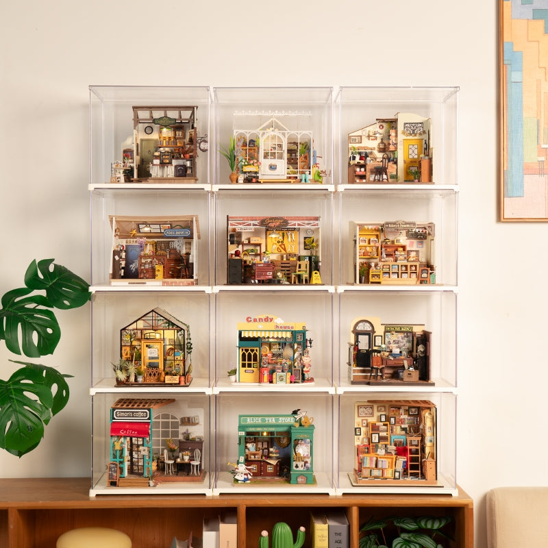 ACRYLIC DUST COVER BOX FOR WOODEN MINIATURE HOUSE KITS