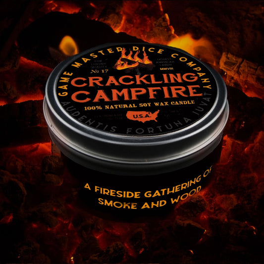 CRACKLING CAMPIRE 8oz GAMING CANDLE