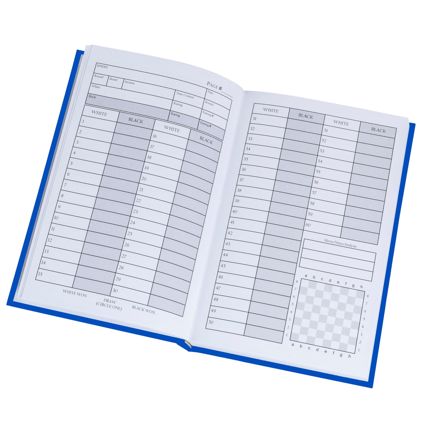 CHESS 100 GAME SCOREBOOK- BLUE