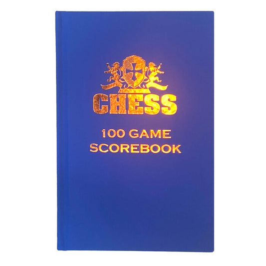 CHESS 100 GAME SCOREBOOK- BLUE