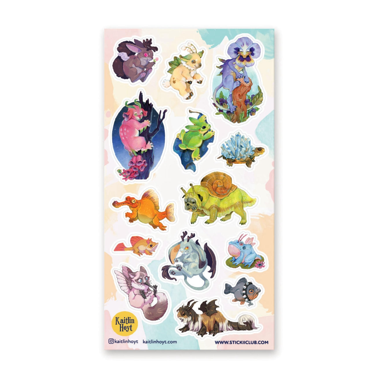 FANTASTICAL ANIMAL HYBRIDS STICKER SHEET