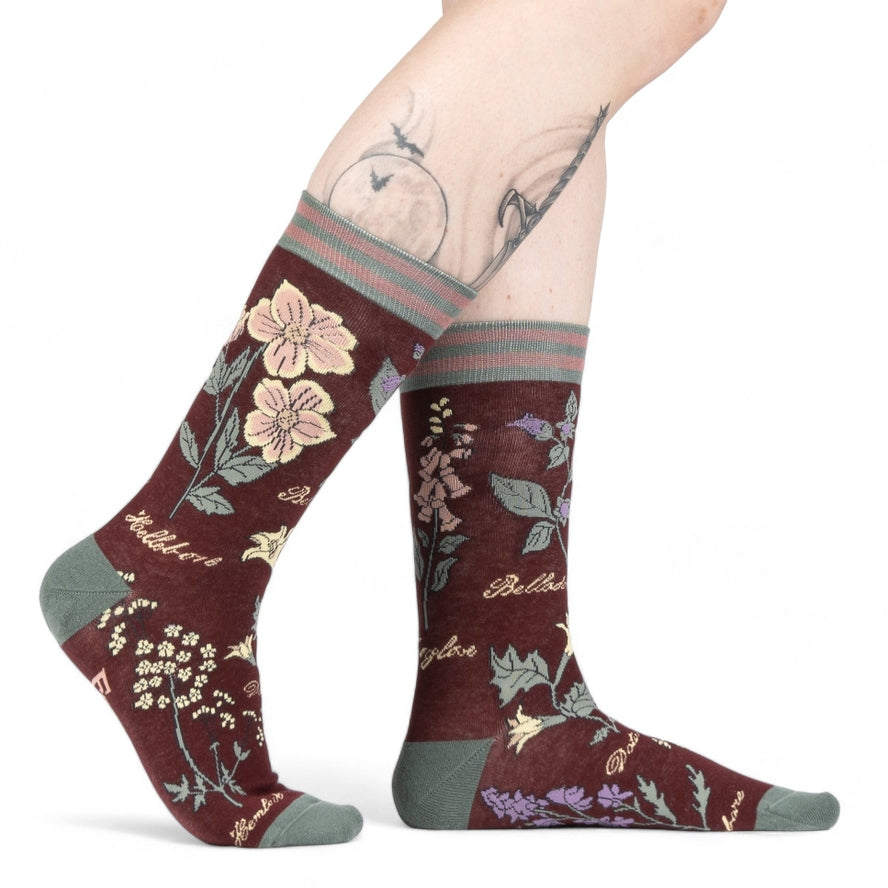 BANEFUL BOTANY CREW SOCKS BY FOOTCLOTHES