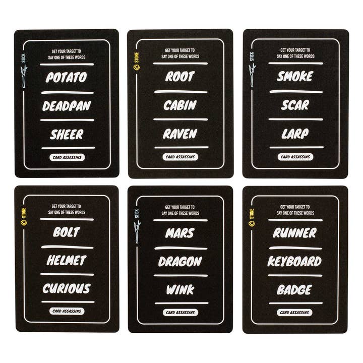CARD ASSASSINS STICKS AND STONES EXPANSION