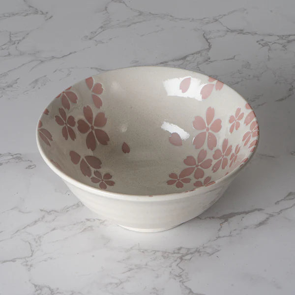HASUI SAKURA WHITE 14oz PORCELAIN BOWL