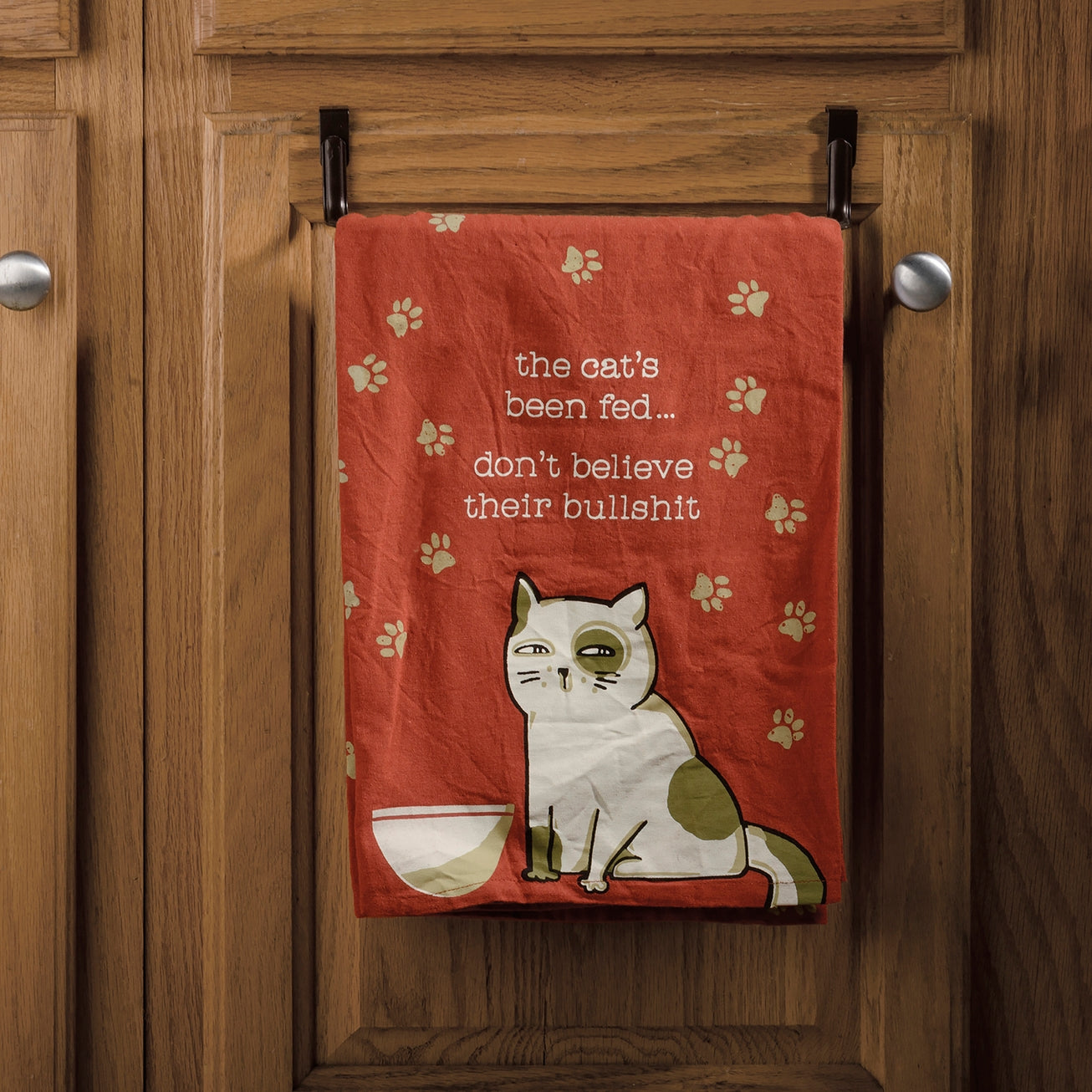 THE CAT'S BEEN FED TEA TOWEL