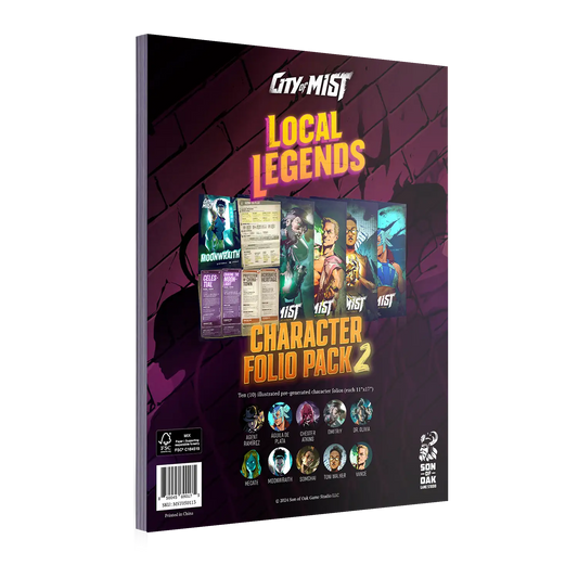 CITY OF MIST: CHARACTER FOLIO PACK 2
