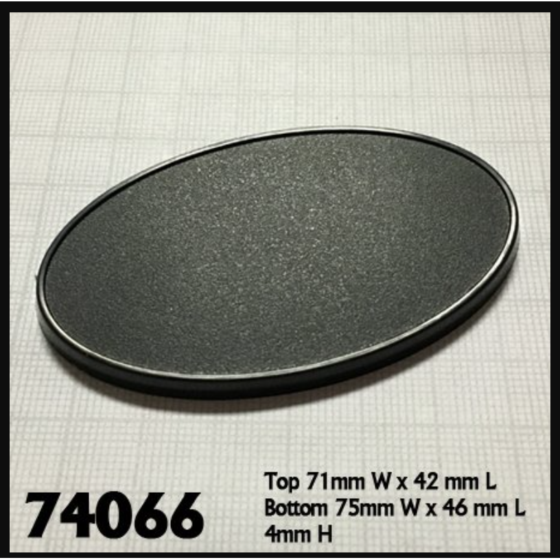 75MM X 46MM OVAL GAMING BASES (10)