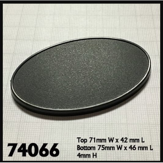 75MM X 46MM OVAL GAMING BASES (10)