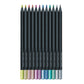 FABER-CASTELL SUPER SOFT COLOR PENCIL SET: METALLIC BLACK EDITION