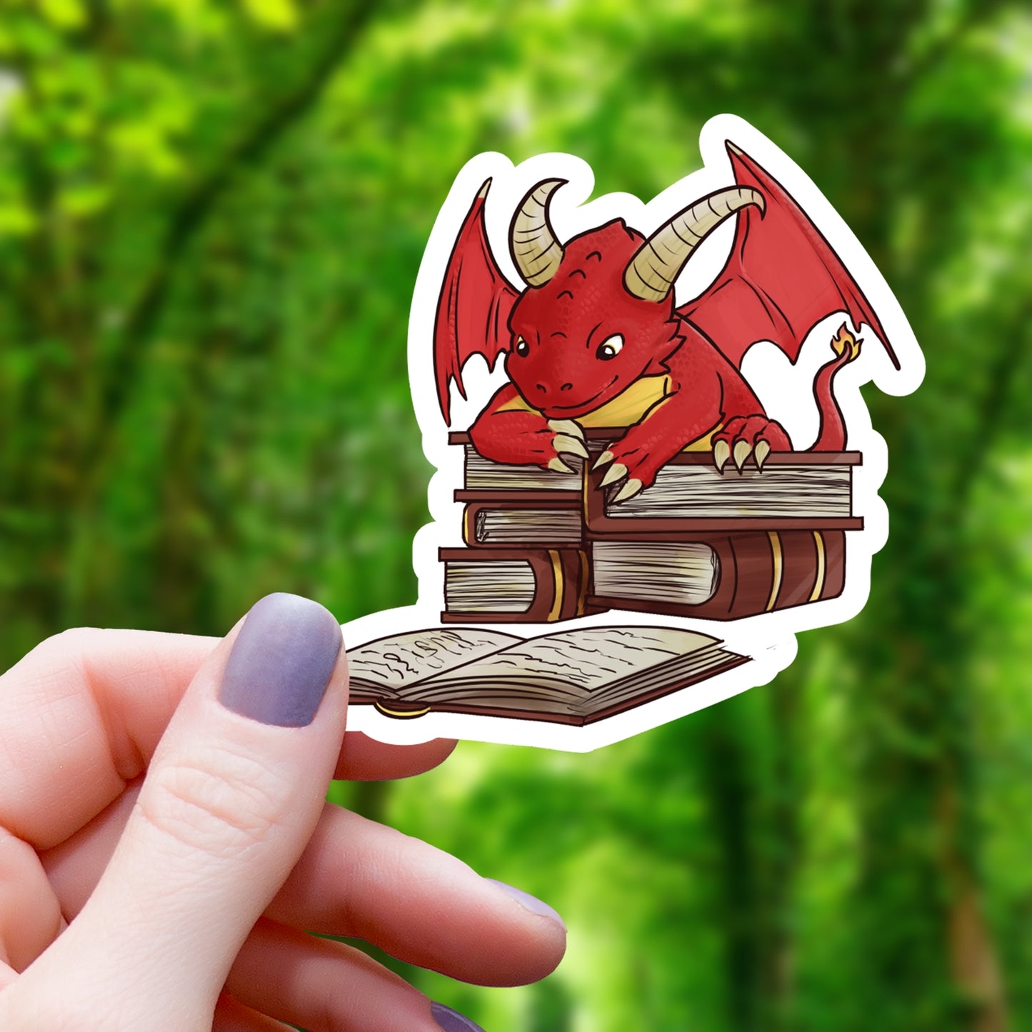 BOOK DRAGON STICKER