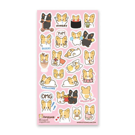 CORGI CUTIES STICKER SHEET