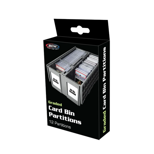 GRADED CARD BIN PARTITIONS GRAY