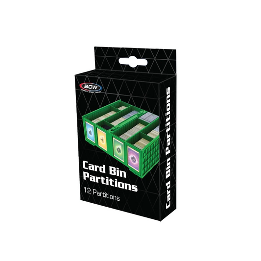 BCW CARD BIN PARTITIONS GREEN