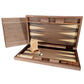 WOOD INLAY BACKGAMMON SET IN BEECHWOOD