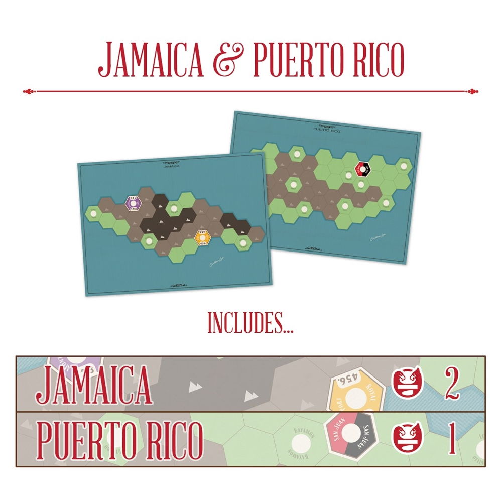 AGE OF STEAM JAMAICA & PUERTO RICO MAPS