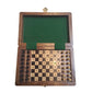 Wooden Travel Chess Set with Pegged Chessmen – 6 inches
