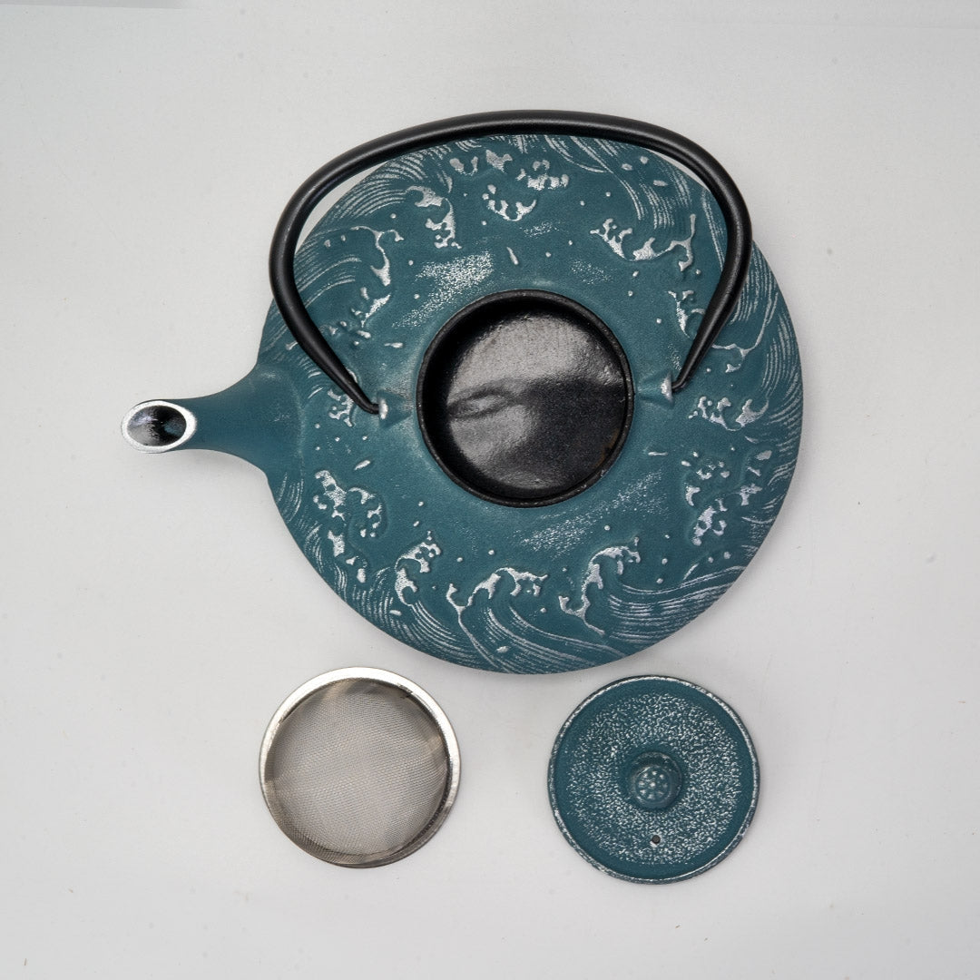 TETSUBIN TEAPOT (BLUE WAVES)