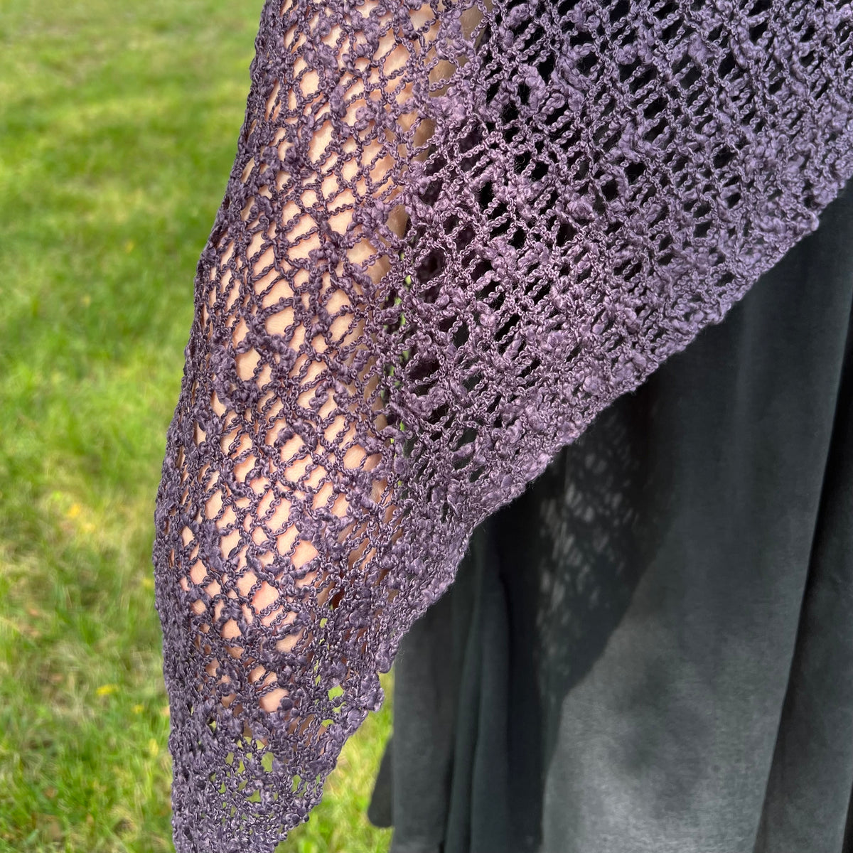 POPCORN KNIT PONCHO OR SHAWL