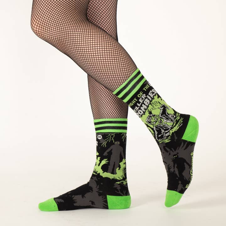 NIGHT OF THE KILLER ZOMBIES CREW SOCKS BY FOOTCLOTHES