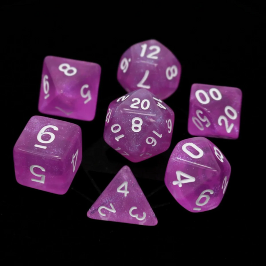 SAKURA WITH WHITE 7 DICE SET