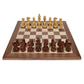 STAUNTON CHESS SET - WEIGHTED ACACIA & BOXWOOD PIECES W/ 12" WOODEN BOARD