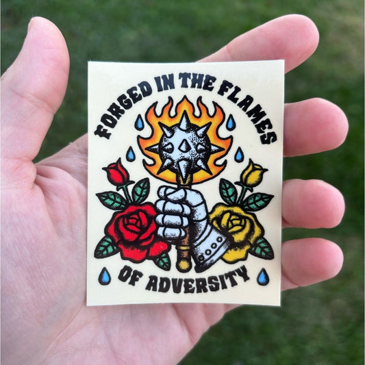 FORGED IN THE FLAMES OF ADVERSARY STICKER