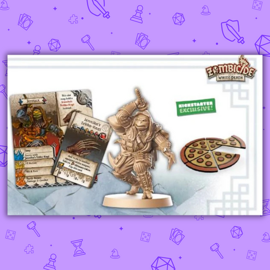 ZOMBICIDE WHITE DEATH JENNIKA & PLASTIC PIZZA TOKENS (KICKSTARTER EXCLUSIVE)