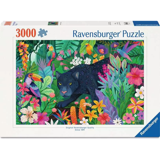 PANTHER IN FLOWERY JUNGLE 3000PC PUZZLE