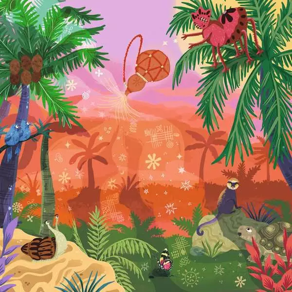 TALES AROUND THE WORLD ANANSI & THE POT OF WISDOM 64pc PUZZLE