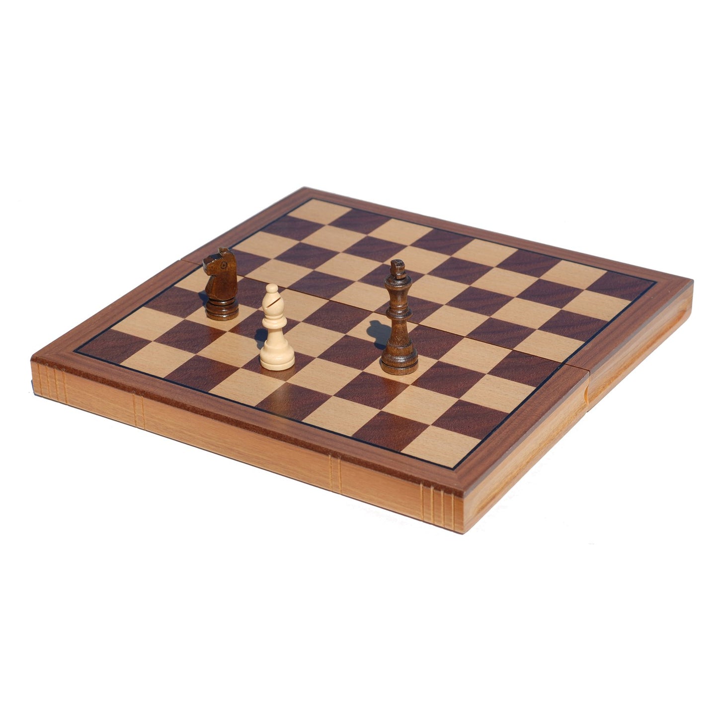 Book Style Folding Chess Set – Oak Wood Board 11 in.