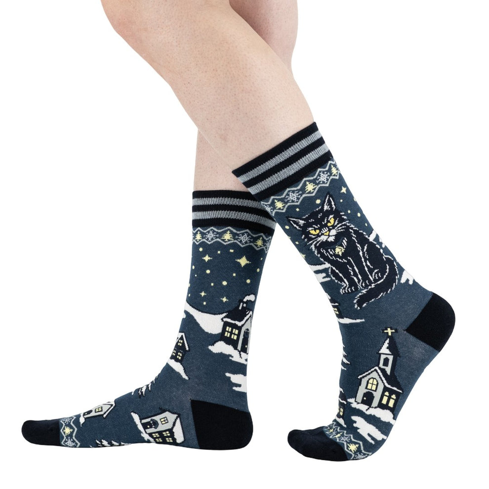 YULE CAT CREW SOCKS BY FOOTCLOTHES
