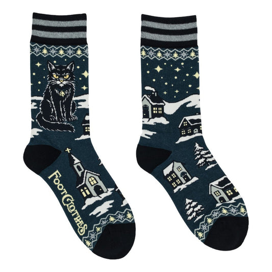 YULE CAT CREW SOCKS BY FOOTCLOTHES