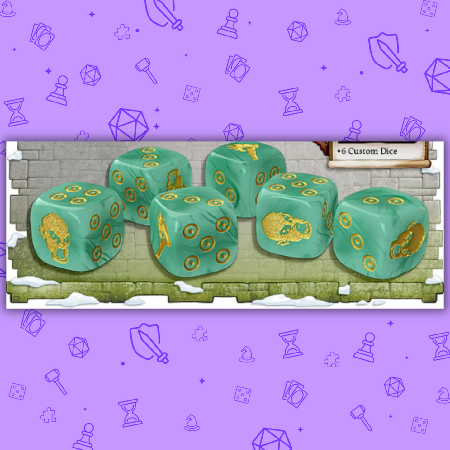 ZOMBICIDE WHITE DEATH JADE DICE (KICKSTARTER EXCLUSIVE)