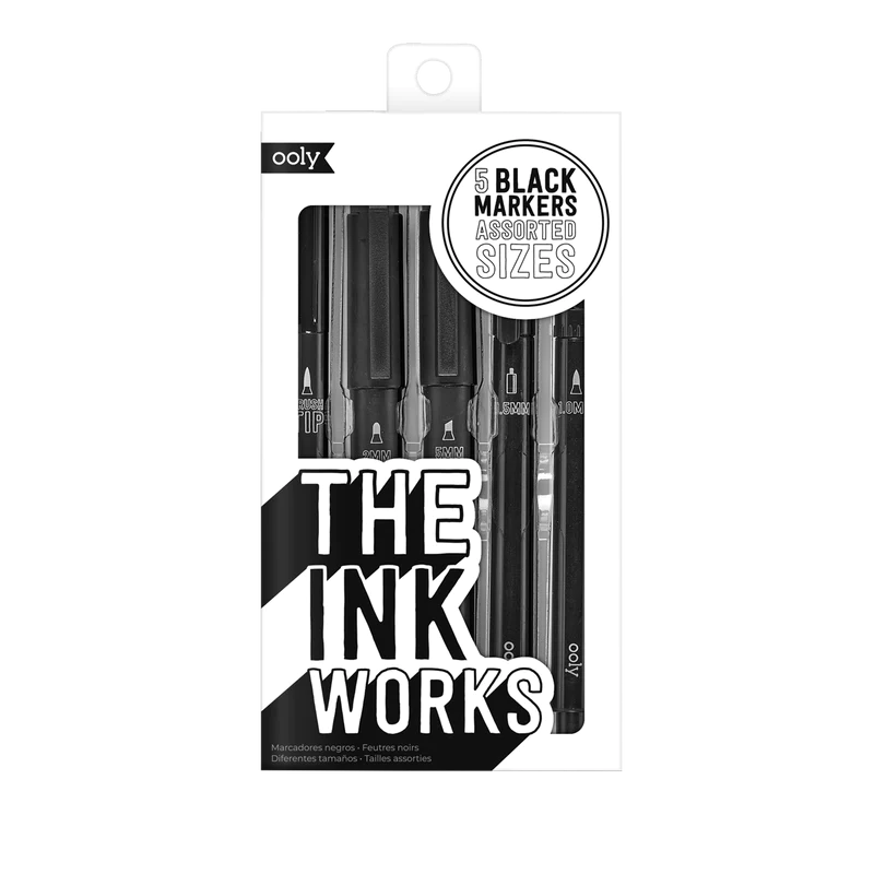 THE INK WORKS BLACK MARKERS
