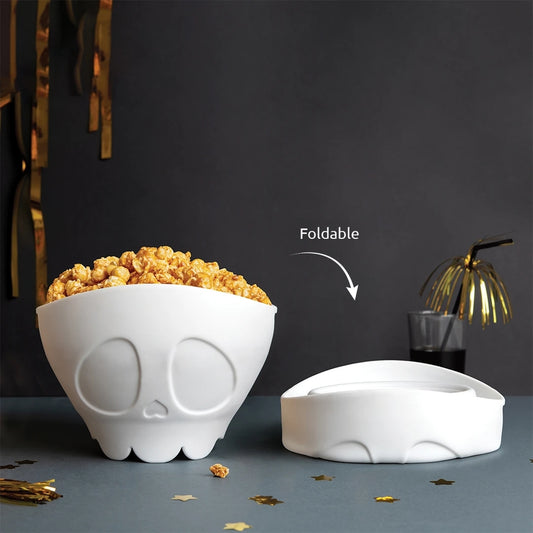 SCARY POPPINGS-MICROWAVE POPCORN POPPER AND BOWL