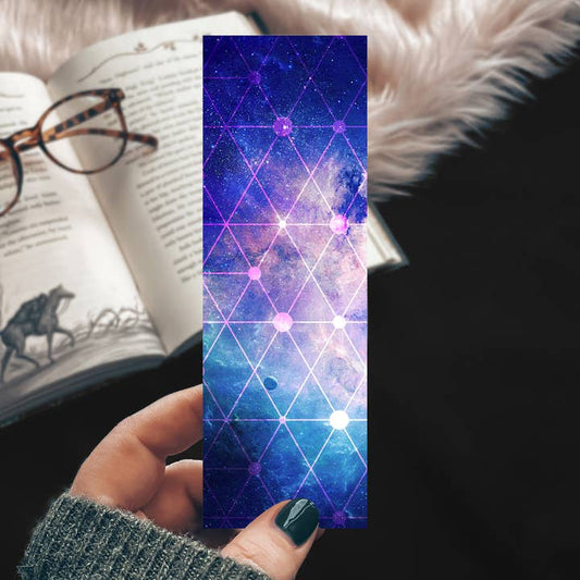 GEOMETRIC GALAXY WATERCOLOR BOOKMARK