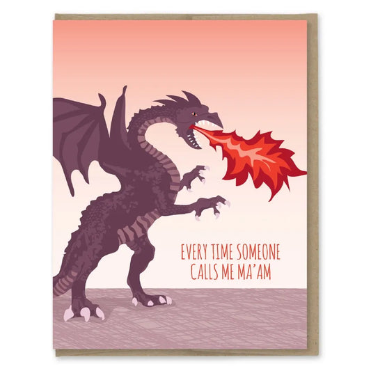 MA'AM DRAGON BIRTHDAY CARD