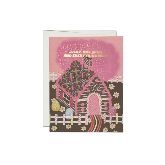 GINGERBREAD HOUSE HOLIDAY GREETING CARD