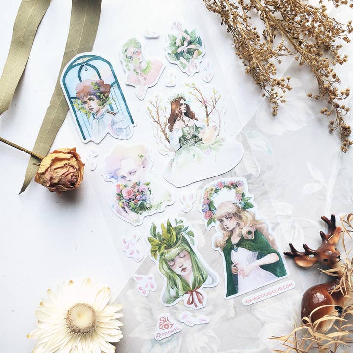 BLOOMING PORTRAITS STICKER SHEET