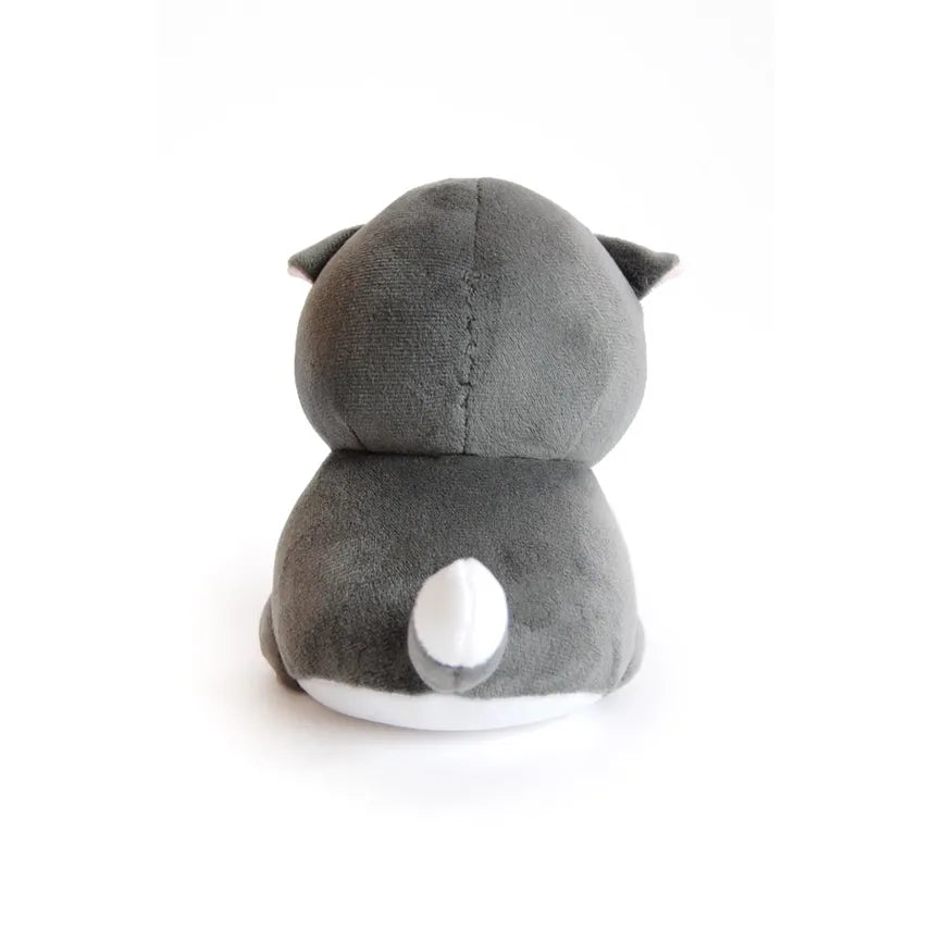 ANGRY CAT PLUSH: GRAY AND WHITE TUX