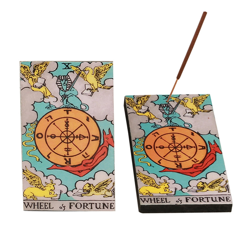 WHEEL OF FORTUNE TAROT CARD INCENSE HOLDER